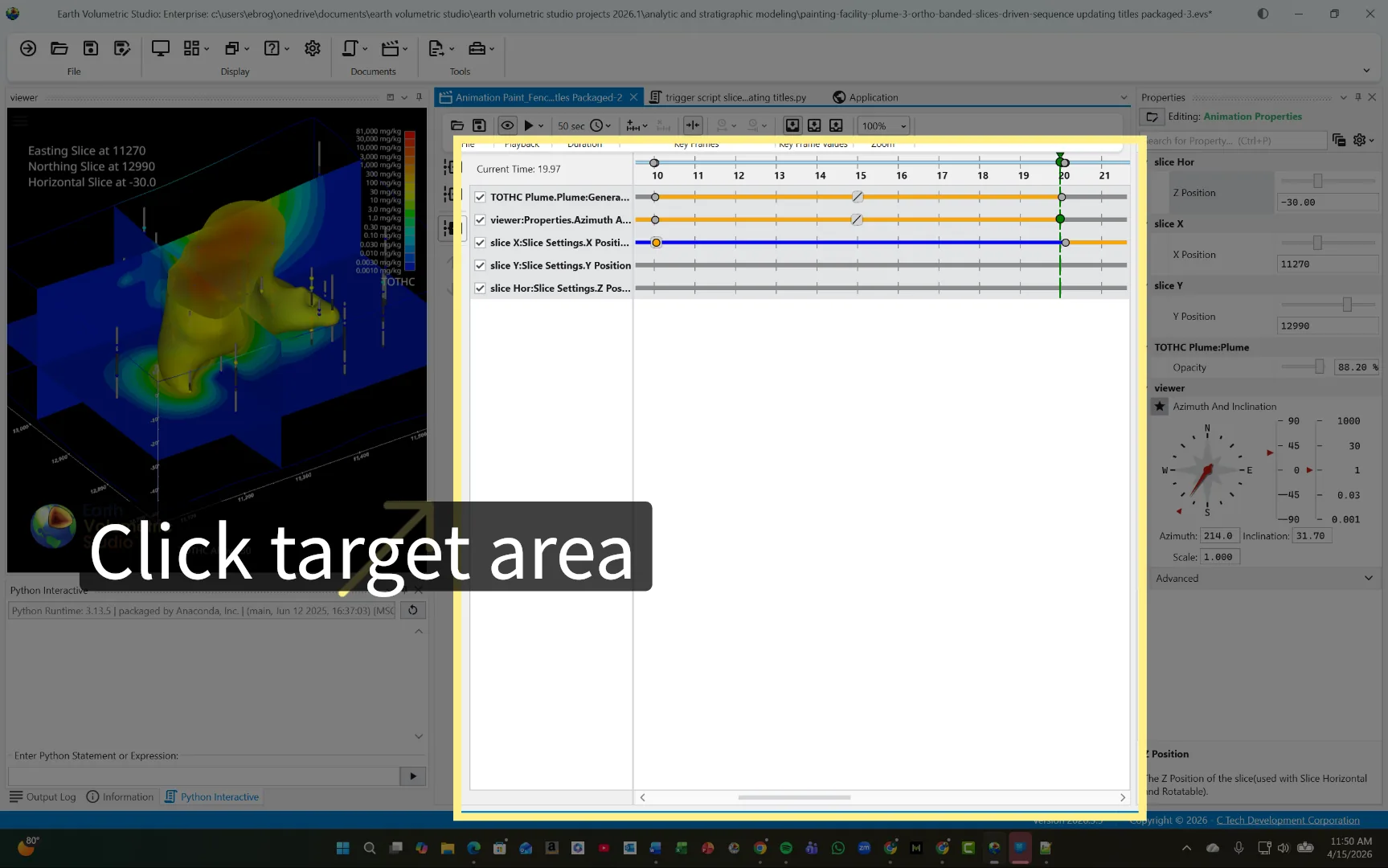 Click Target Area