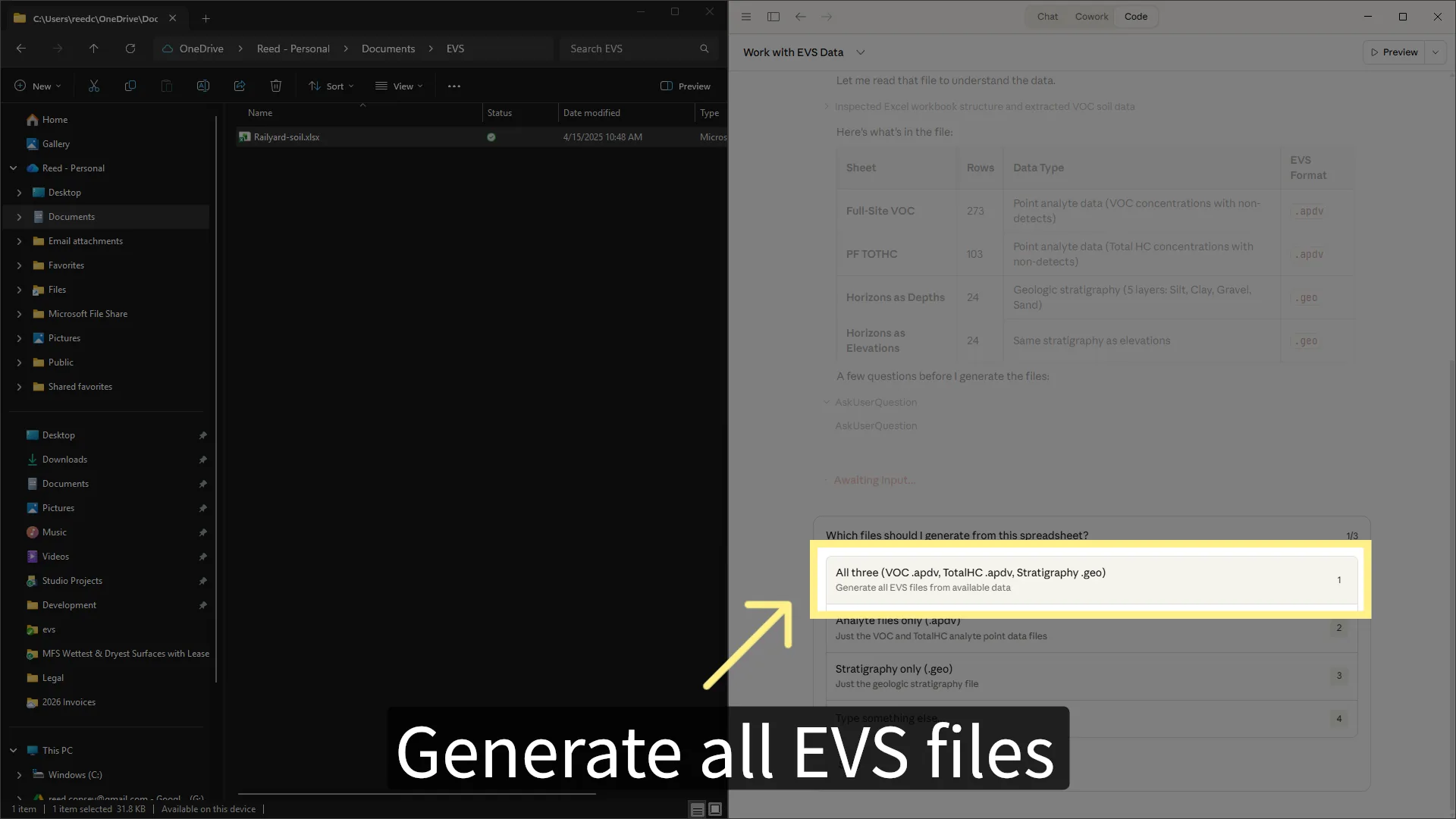 Generate All EVS Data Files
