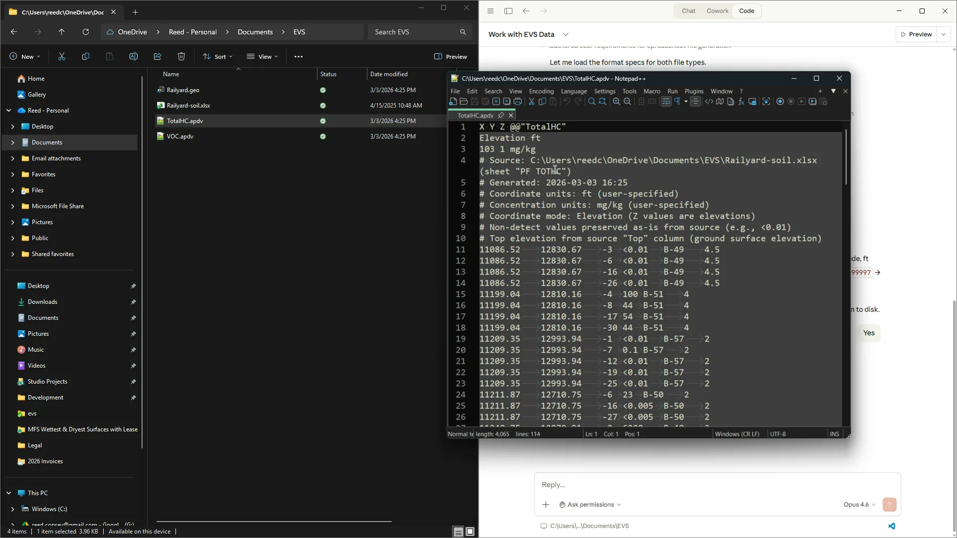 Review EVS APDV File Details