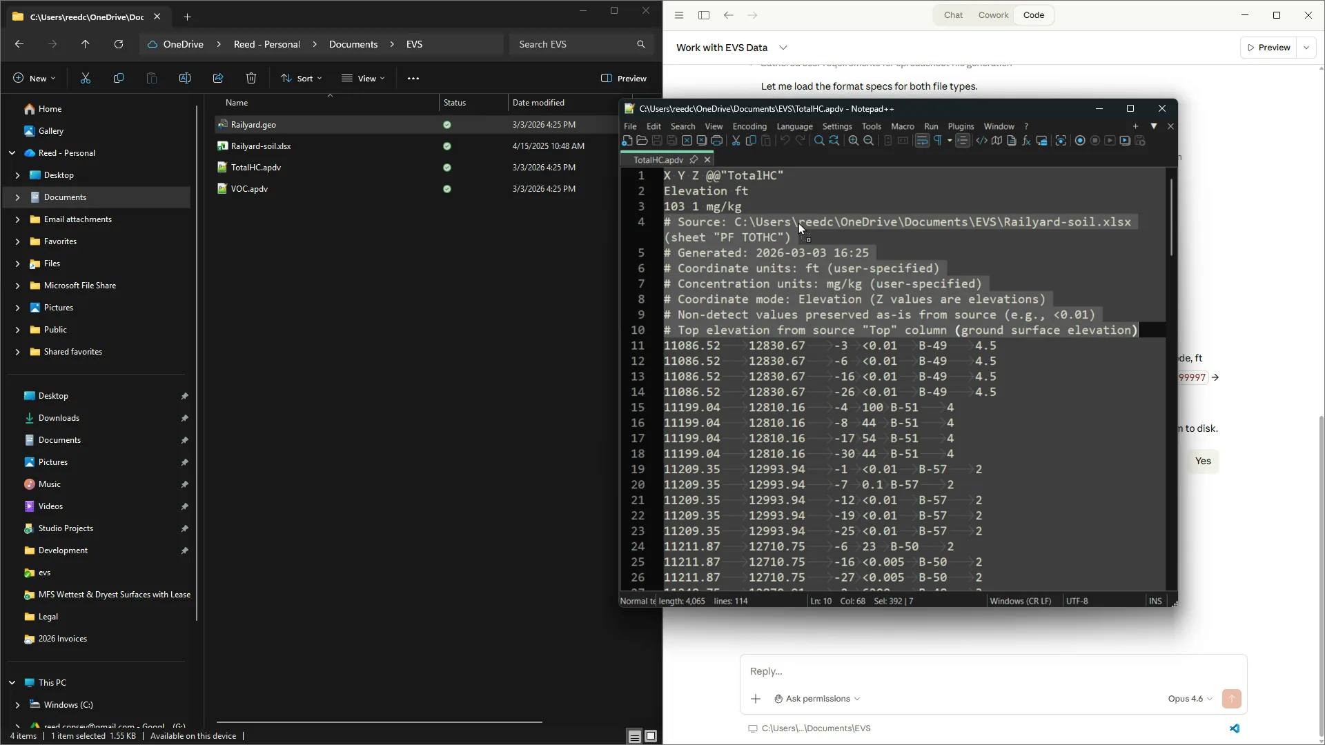 Examine Formatted Geo File